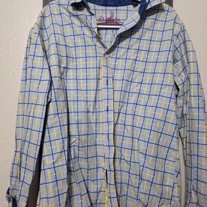 Robert Graham Blue and Yellow Checkered Shirt